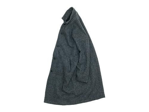 maillot shetland wool gown coat GRAY