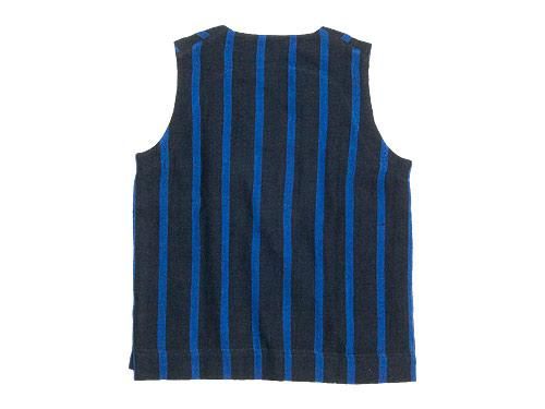 maillot linen wool pull vest STRIPE NAVY x BLUE