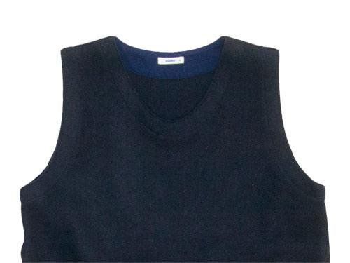 maillot melton U neck vest NAVY