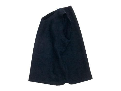 maillot melton U neck vest NAVY