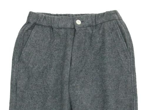 maillot b.label cotton melton wide easy pants GRAY