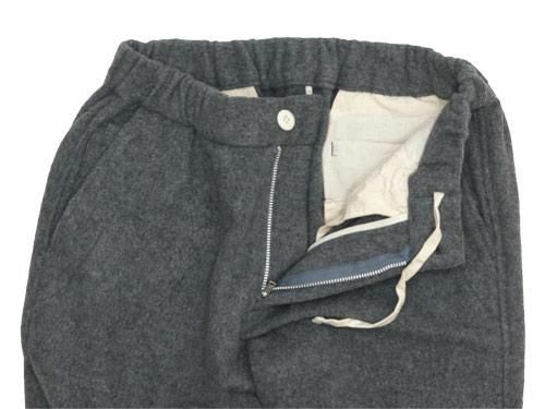 maillot b.label cotton melton wide easy pants GRAY