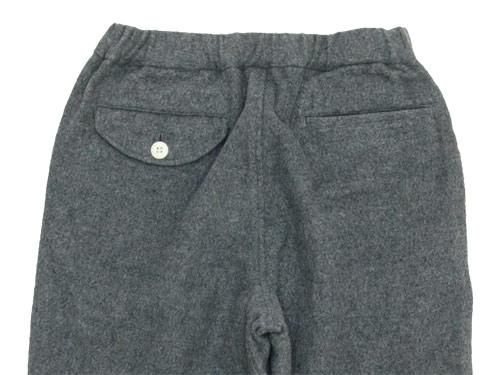 maillot b.label cotton melton wide easy pants GRAY