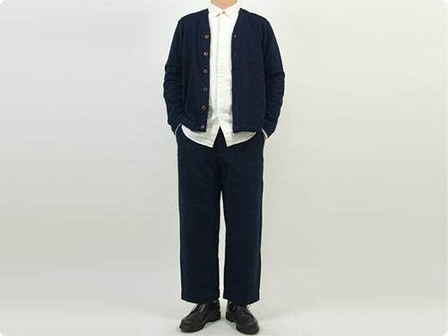maillot b.label cotton melton wide easy pants GRAY