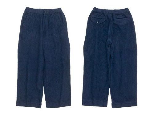 maillot b.label cotton melton wide easy pants NAVY