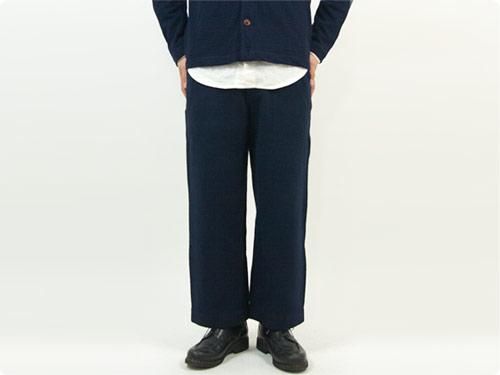 maillot b.label cotton melton wide easy pants NAVY