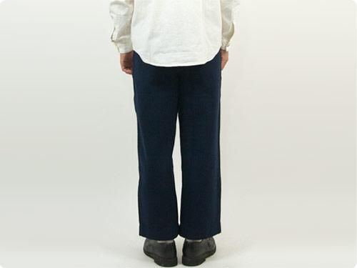 maillot b.label cotton melton wide easy pants NAVY