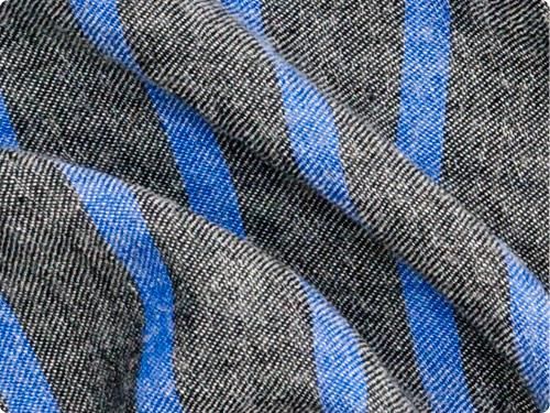  maillot linen wool pull vest STRIPE GRAY x BLUE