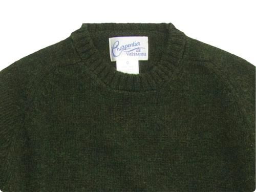 Charpentier de Vaisseau Karl Shetland Crew Neck Knit OLIVE