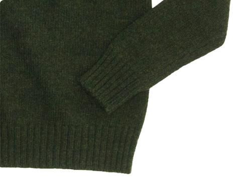 Charpentier de Vaisseau Karl Shetland Crew Neck Knit OLIVE