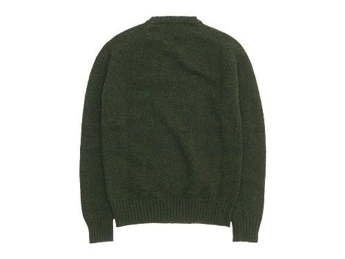 Charpentier de Vaisseau Karl Shetland Crew Neck Knit OLIVE