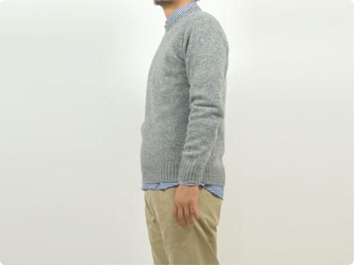 Charpentier de Vaisseau Karl Shetland Crew Neck Knit OLIVE