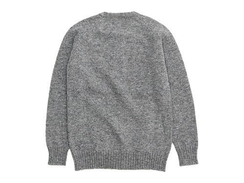 Charpentier de Vaisseau Karly Shetland Crew Neck Cardigan GRAY