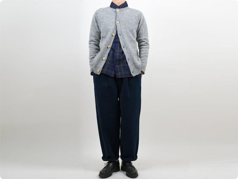 Charpentier de Vaisseau Karly Shetland Crew Neck Cardigan GRAY