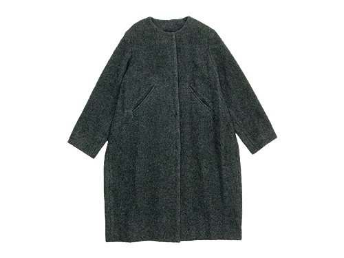 Atelier d'antan Seurat（スーラ） No Collar Coat Wool&Alpaca GRAY