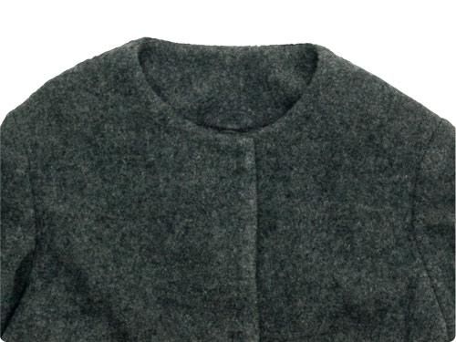 Atelier d'antan Seuratʥ No Collar Coat Wool&Alpaca GRAY