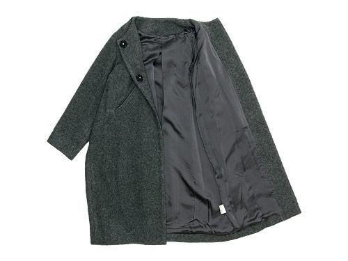 Atelier d'antan Seuratʥ No Collar Coat Wool&Alpaca GRAY