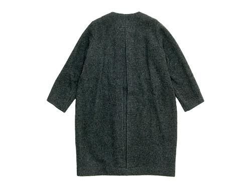 Atelier d'antan Seuratʥ No Collar Coat Wool&Alpaca GRAY