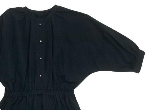 Atelier d'antan Meurentʥࡼ dolman gathered one-piece BLACK A232161TD224