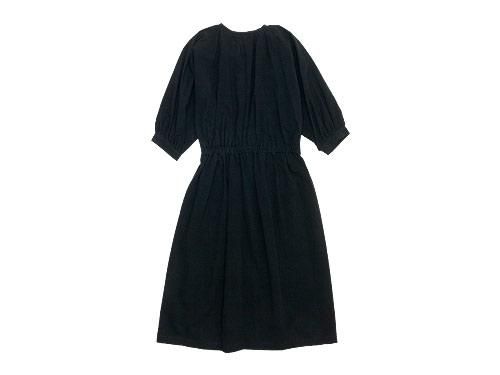 Atelier d'antan Meurentʥࡼ dolman gathered one-piece BLACK A232161TD224