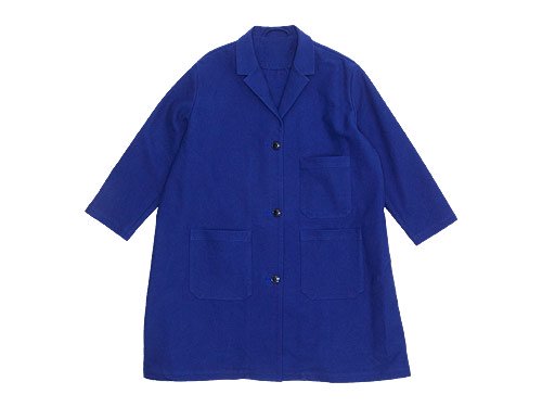 Atelier d'antan Godardʥ Cotton Moleskin Coat BLUE