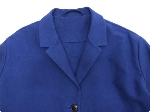 Atelier d'antan Godardʥ Cotton Moleskin Coat BLUE