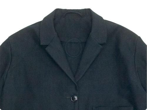 Atelier d'antan Godardʥ Cotton Moleskin Coat BLACK