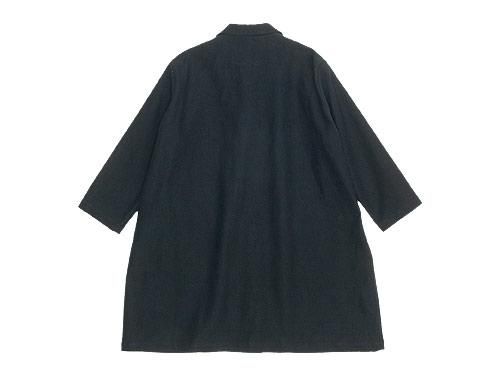 Atelier d'antan Godardʥ Cotton Moleskin Coat BLACK