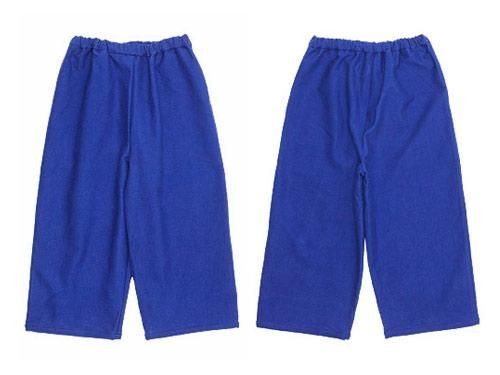 Atelier d'antan Peytonʥڥȥ Cotton Moleskin wide pants BLUE