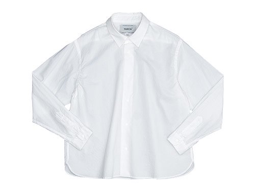 YAECA コンフォートシャツ ワイドショート WHITE 〔レディース〕 【161201】