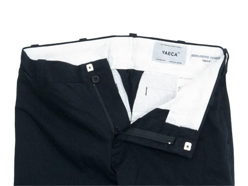 よぴページ YAECA チノパン パイプドステム BLACK 〔レディース〕 【166202