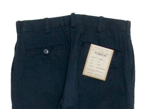 YAECA チノパン パイプドステム BLACK 〔レディース〕 【166202