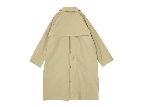 YAECA ステンカラーコート ロング KHAKI 〔レディース〕 【175202