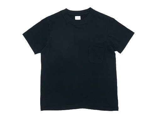 YAECA STOCK ポケットTシャツ BLACK 〔レディース〕 【170207】