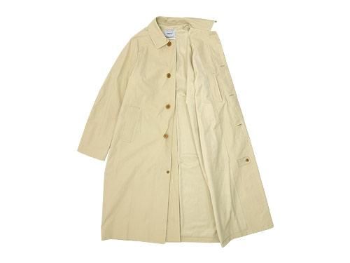 YAECA ステンカラーコート ロング BEIGE 〔メンズ〕 【175102】 YAECA