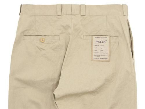 なおページ YAECA チノパン ストレート BEIGE 〔メンズ〕 【176103】 YAECA