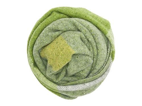 Studio Donegal TWEED MUFFLER LIGHT GREEN x GRAY D