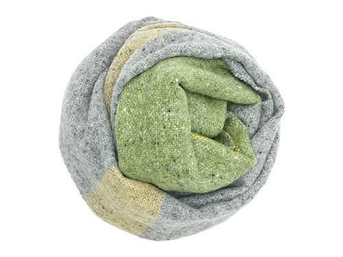 Studio Donegal TWEED MUFFLER LIGHT GREEN x GRAY E