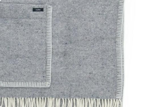 maillot wool shawl blanket LIGHT GRAY