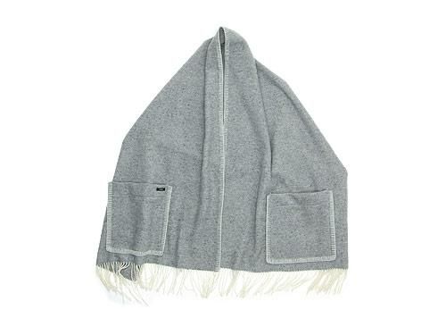 maillot wool shawl blanket LIGHT GRAY