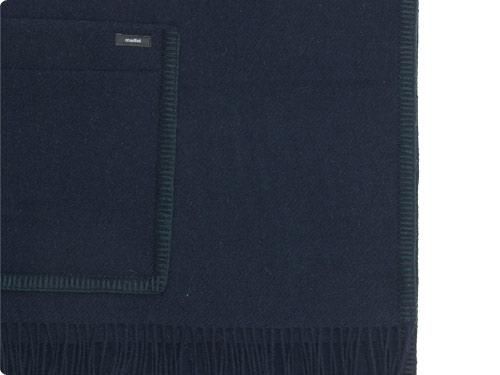 maillot wool shawl blanket NAVY