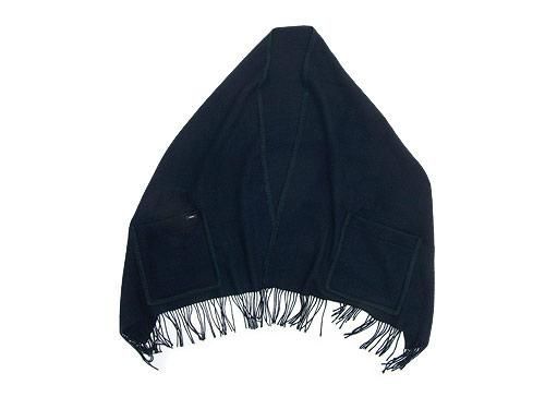 maillot wool shawl blanket NAVY