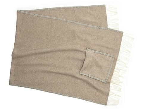 maillot wool cashmere shawl blanket BEIGE