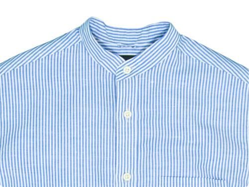 maillot linen cotton stripe stand shirts STRIPE