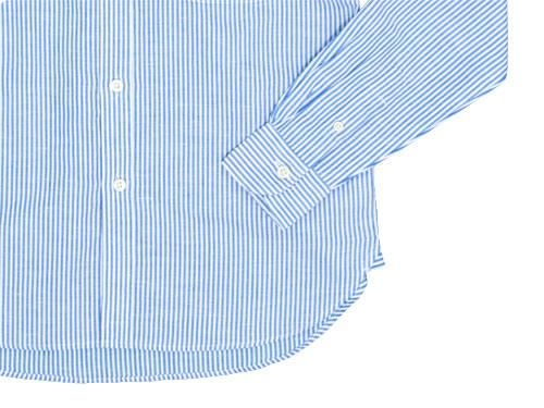 maillot linen cotton stripe stand shirts STRIPE