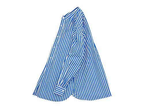 maillot wide stripe stand long shirts WHITE x BLUE