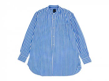 maillot wide stripe stand long shirts WHITE x BLUE