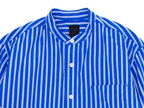 maillot wide stripe stand long shirts BLUE x BLUE