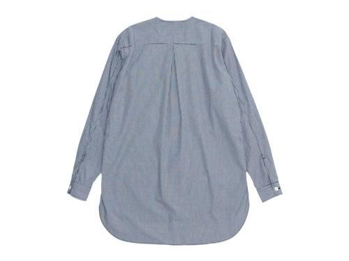 blanc no collar long shirts BLACK GINGHAM bl-17A-S04 