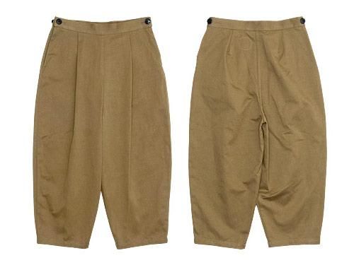 Atelier d'antan Salvadorʥɡ tack pants Cotton Linen KHAKI